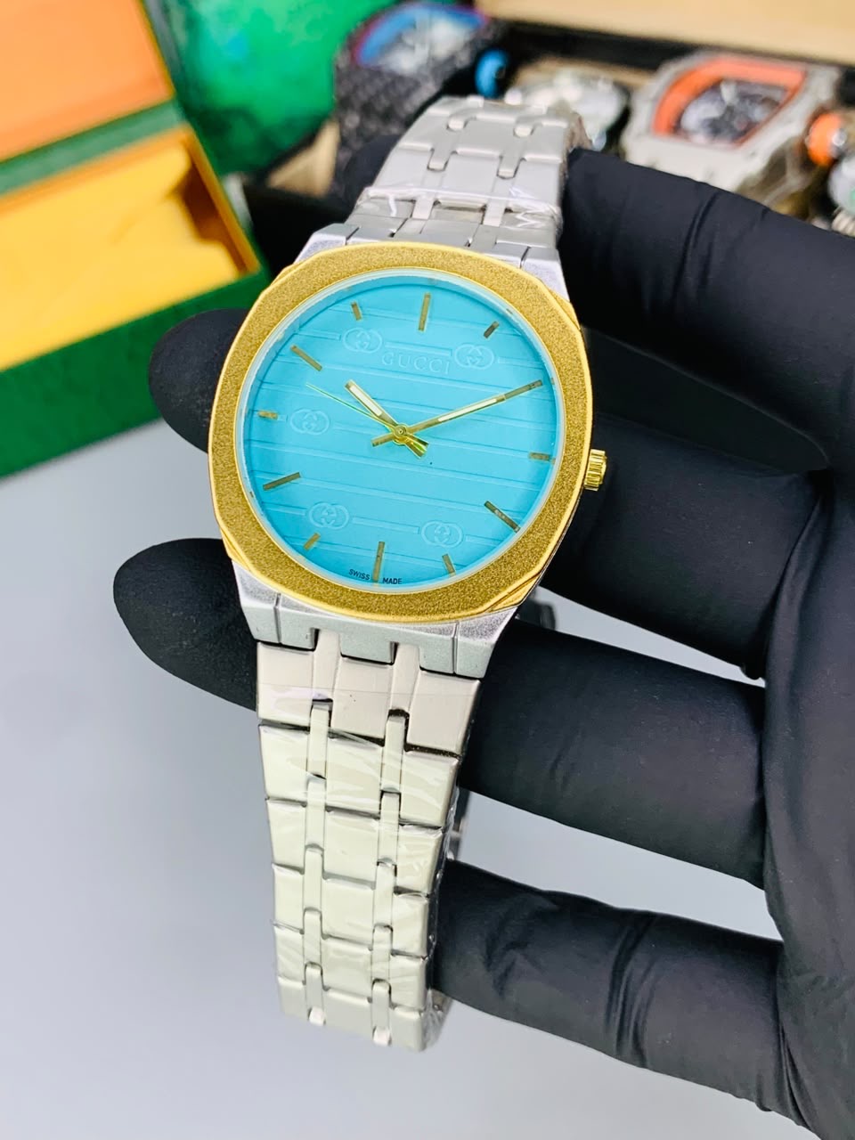 Gucci Premium Tiffany Blue Dial Watch