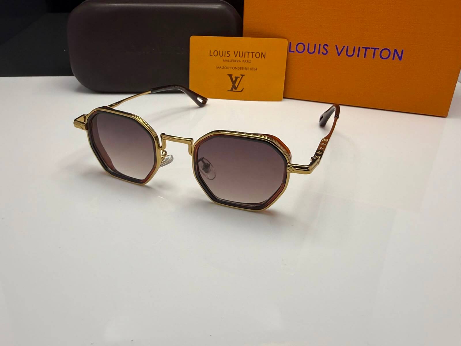 LV Geometric Metal Sunglasses (Premium Edition)