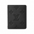 LV Style Black Leather Bifold Wallet for Men