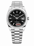 Rolex Oyster Perpetual Datejust Black Dial Men's Watch