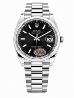 Rolex Oyster Perpetual Datejust Black Dial Men's Watch