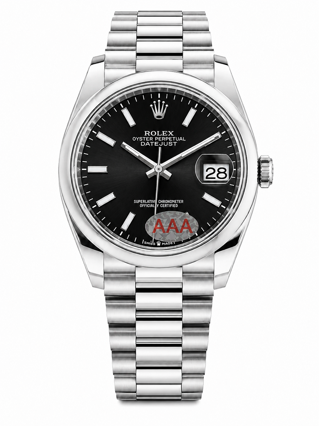 Rolex Oyster Perpetual Datejust Black Dial Men's Watch