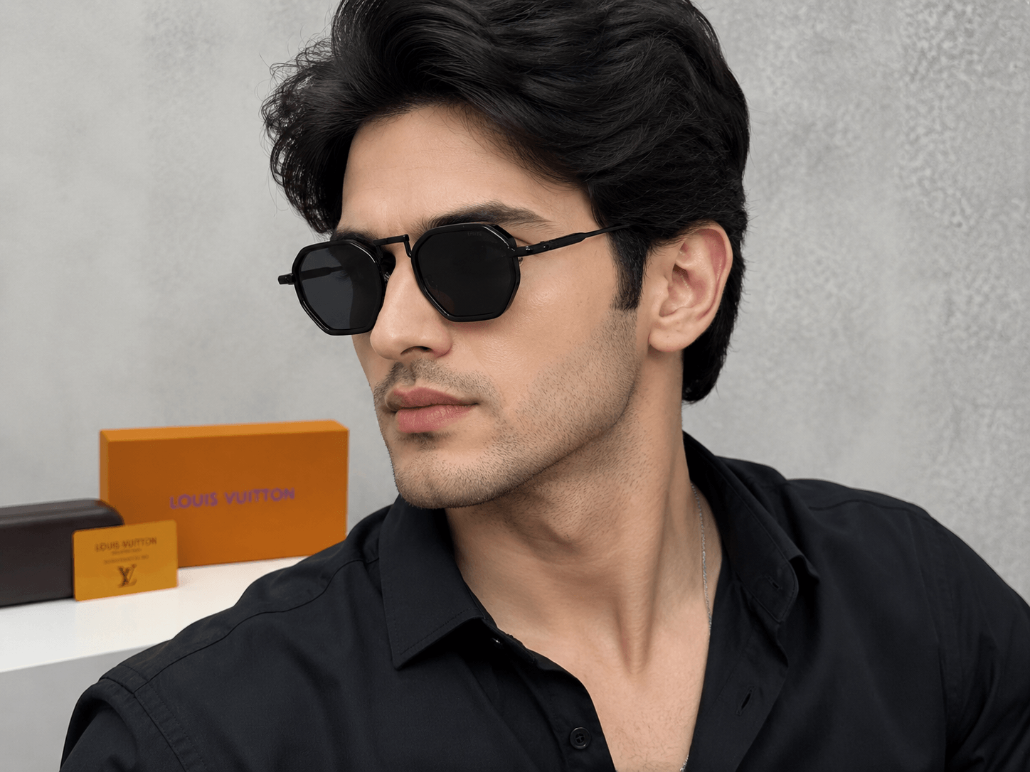 LV Geometric Metal Sunglasses (Premium Edition)
