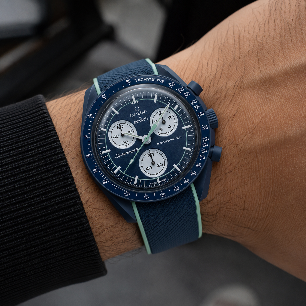Omega x Swatch Mission to the Moon Black Dial Watch (Premium Edition)