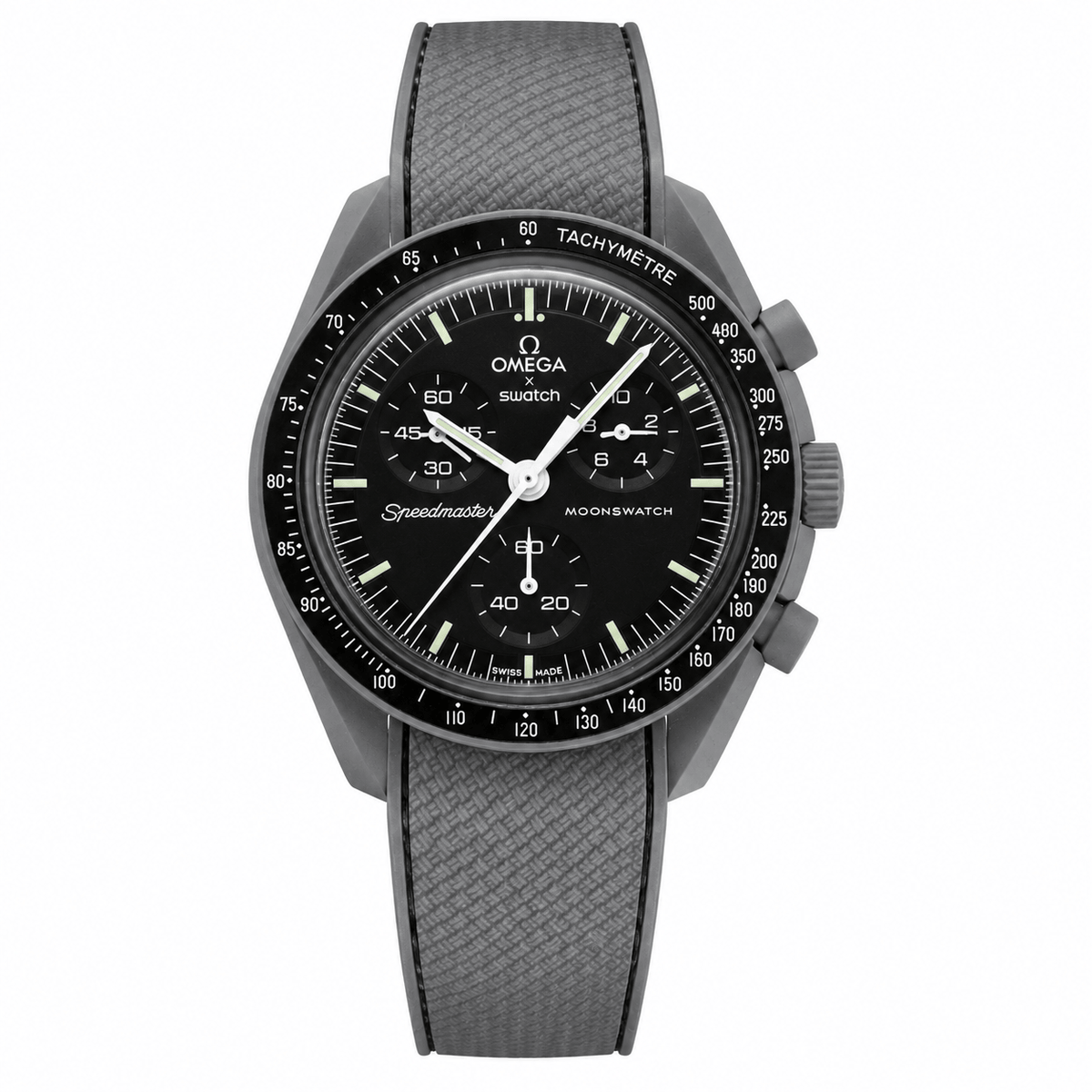 OMEGA Swatch Mission to the Moon 黒 Omega x Swatch Mission to the Moon Black Dial Watch (Premium