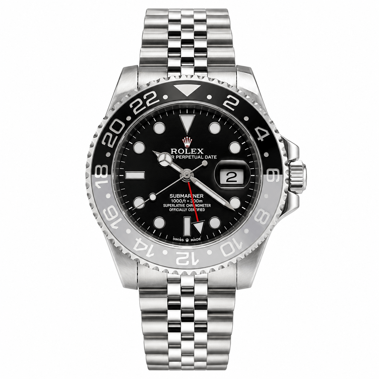 KU RLX GMT Master II Grey Black Semi-Automatic Watch