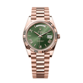 Rlx Day-Date Rose Gold Olive Green Dial – Master Grade 40mm Watch