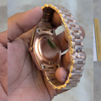 Rlx Day-Date Rose Gold Olive Green Dial – Master Grade 40mm Watch
