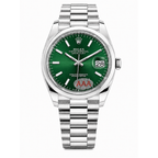 Rolex Oyster Perpetual Datejust Green Dial Men's Watch