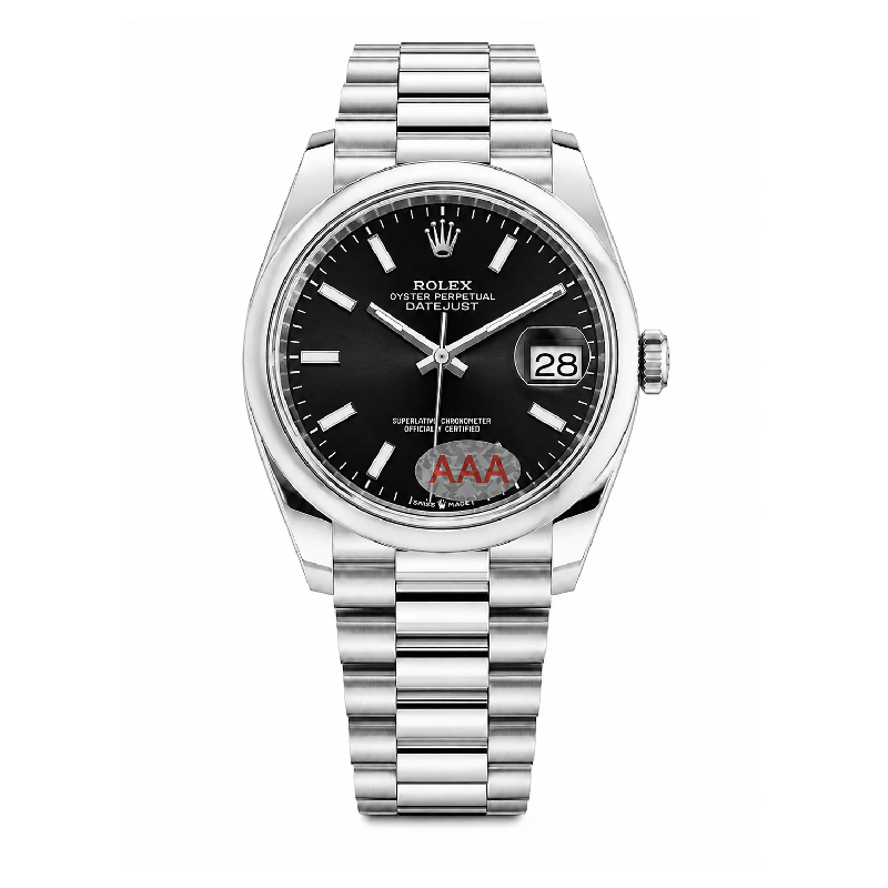 Rolex Oyster Perpetual Datejust Black Dial Men's Watch
