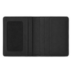 Black Leather Bifold Wallet for Men