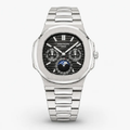Patek Philippe Nautilus Chronograph Automatic Watch – Silver Black (Master Edition)