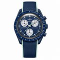 Omega x Swatch Mission to the Moon Navy Blue Dial Watch (Premium Edition)