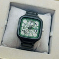 Rado Men's Skeleton Green Dial Grey Chain Watch