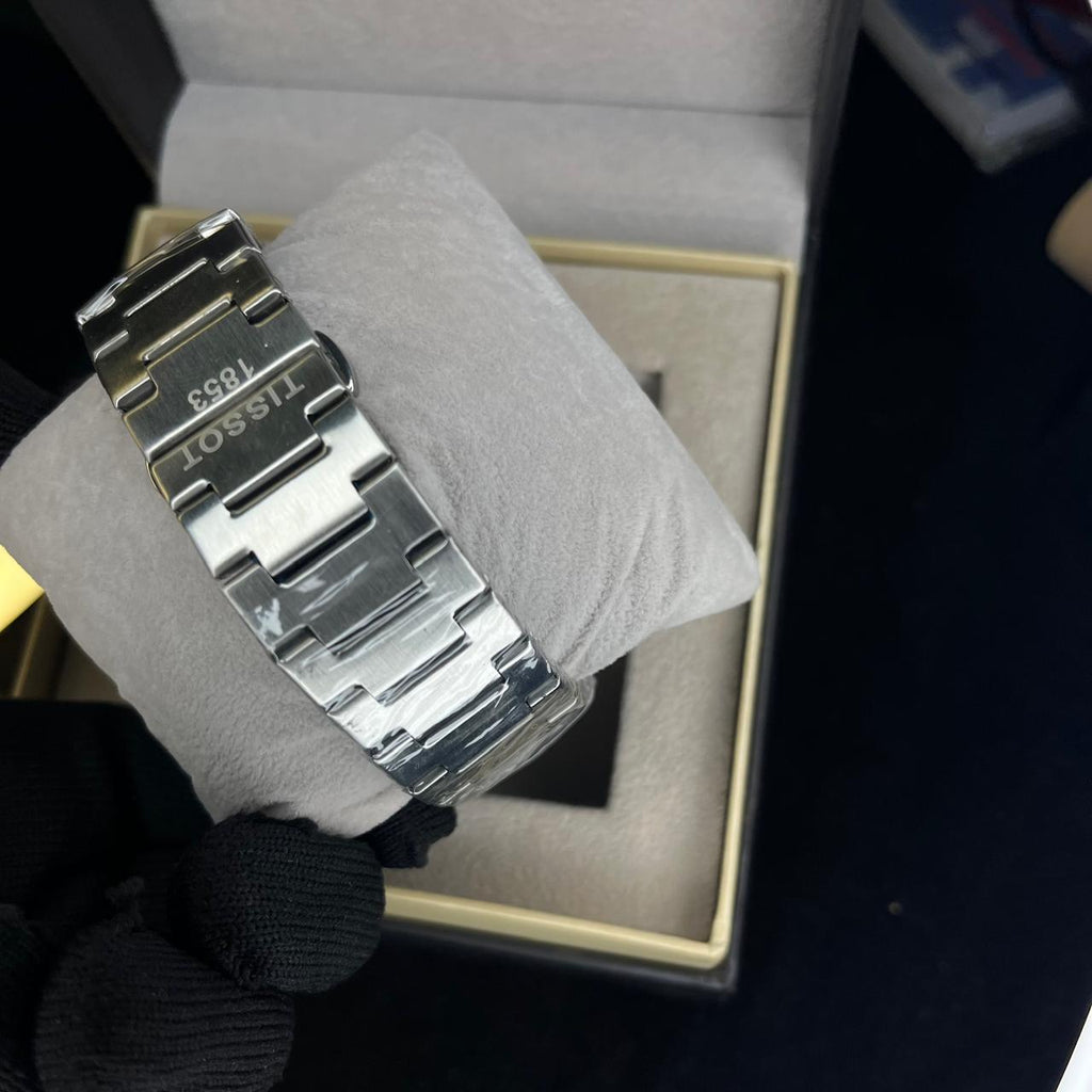 Tissot PRX Green Dial Silver Chain Date Function Quartz Watch For Men