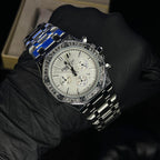 Audemars Piguet Royal Oak Silver Dial Diamond Bezel Silver Chain Quartz Watch For Men