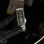 Audemars Piguet Royal Oak Silver Dial Diamond Bezel Silver Chain Quartz Watch For Men