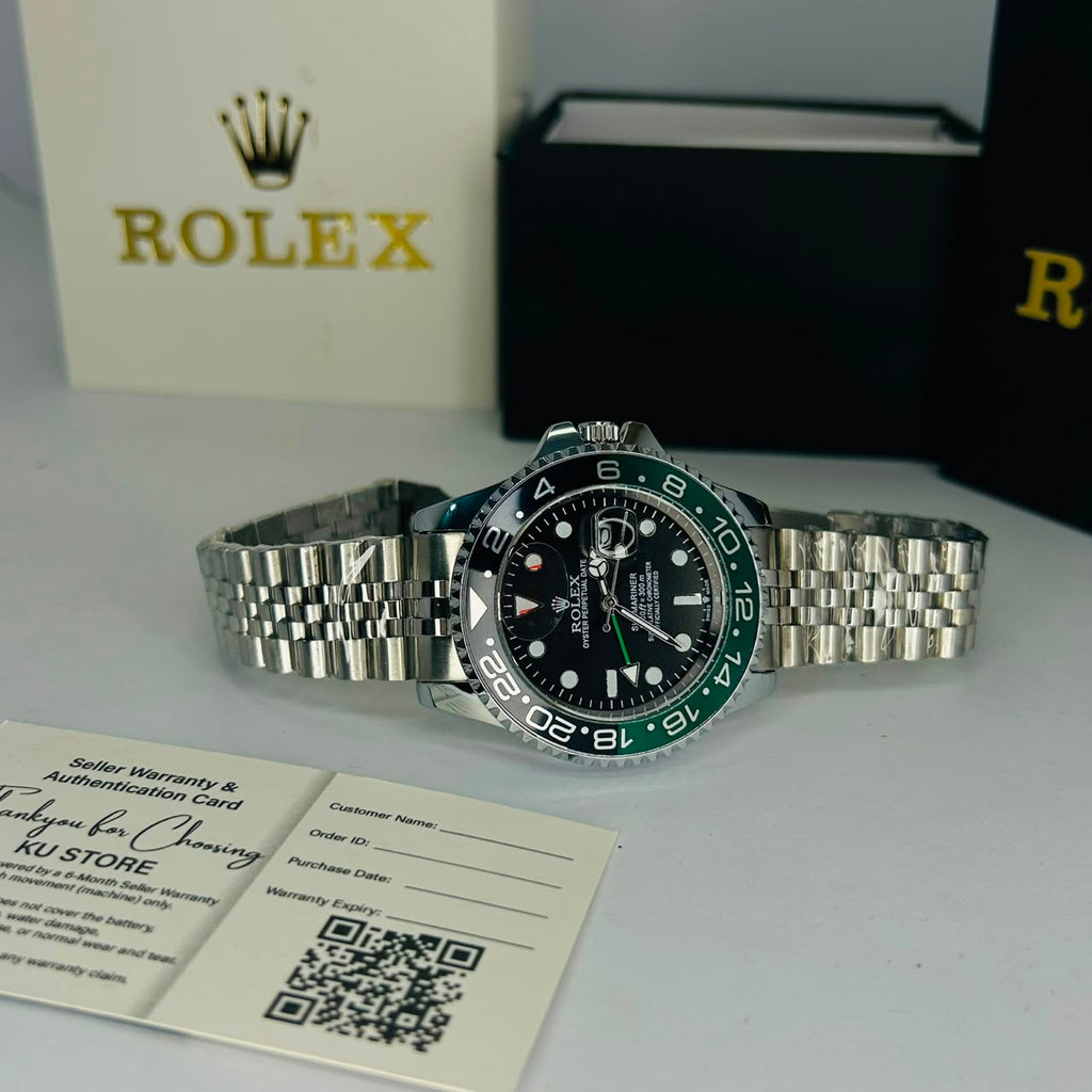 Rolex GMT Master II Green & Black Bezel Jubilee Watch
