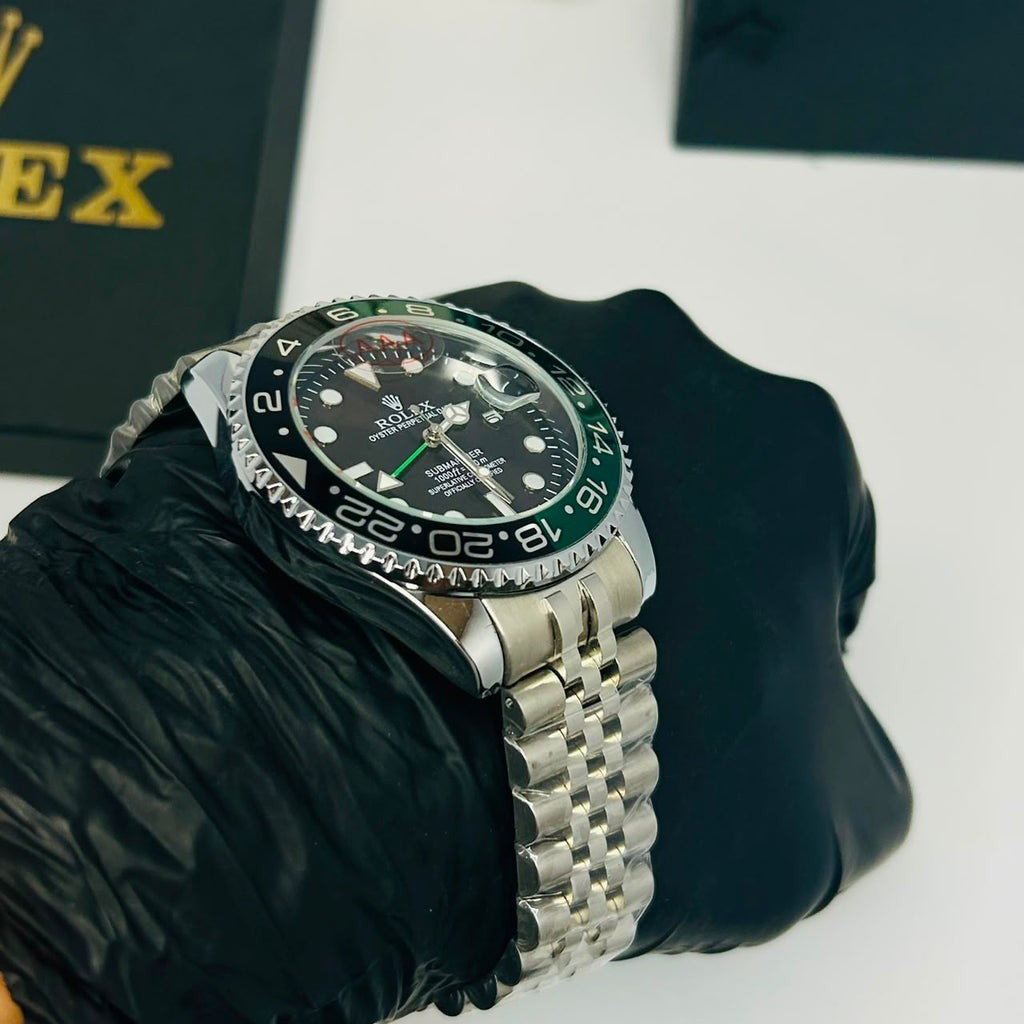 Rolex GMT Master II Green & Black Bezel Jubilee Watch