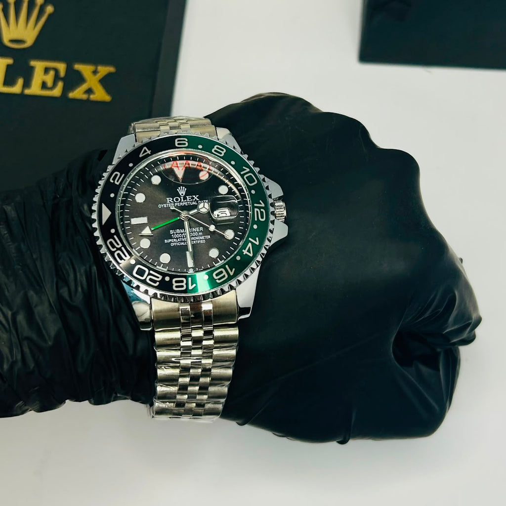 Rolex GMT Master II Green & Black Bezel Jubilee Watch