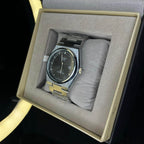 Tissot PRX Black Dial  Silver Chain Watch – Date Function | Swiss Style Luxury Quartz Watch