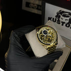 FITRON TRICAL Men's Gold Chain Gold Dial Mechanical Watch
