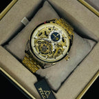 FITRON TRICAL Men's Gold Chain Gold Dial Mechanical Watch