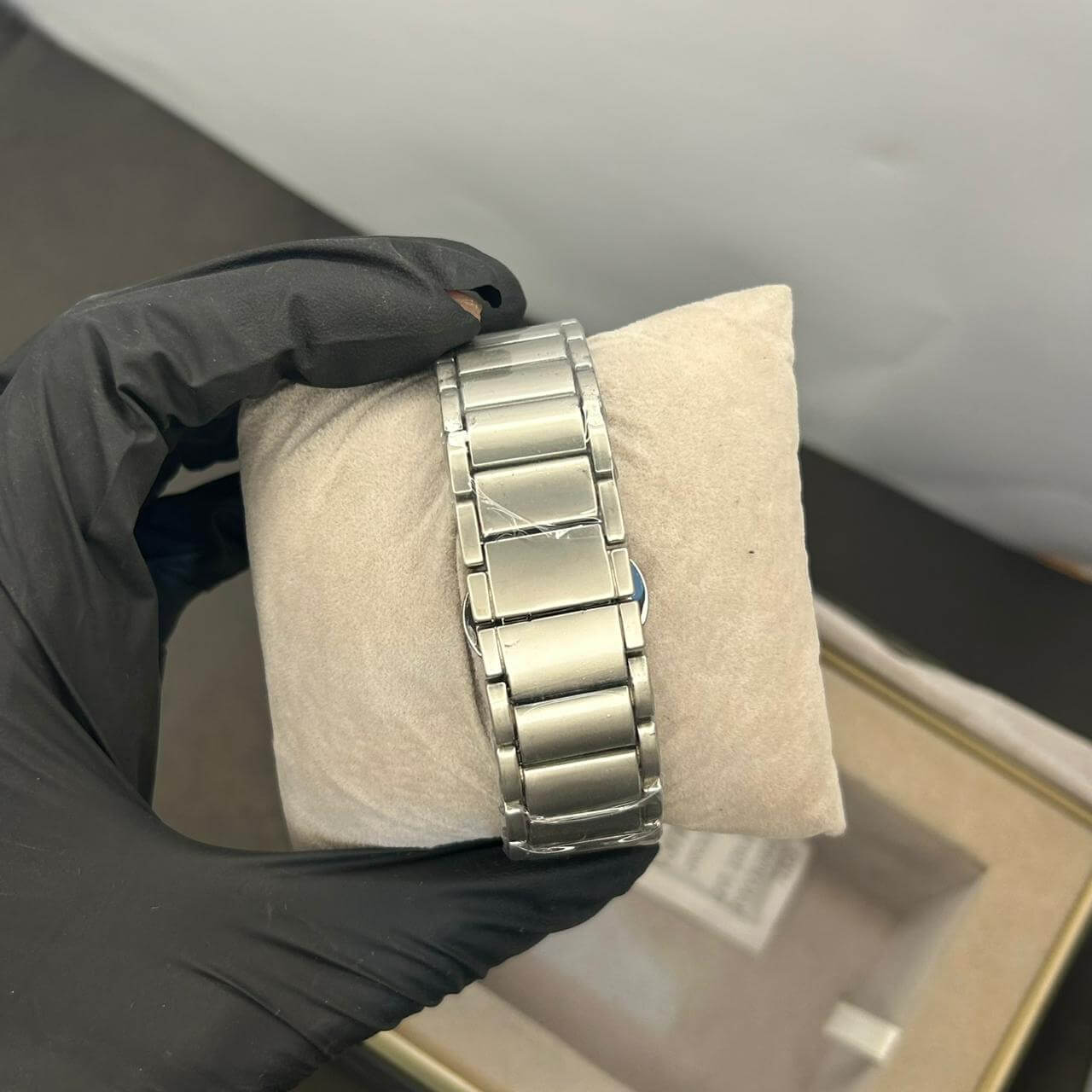 Rado Men's Skeleton White Dial Silver Chain Watch
