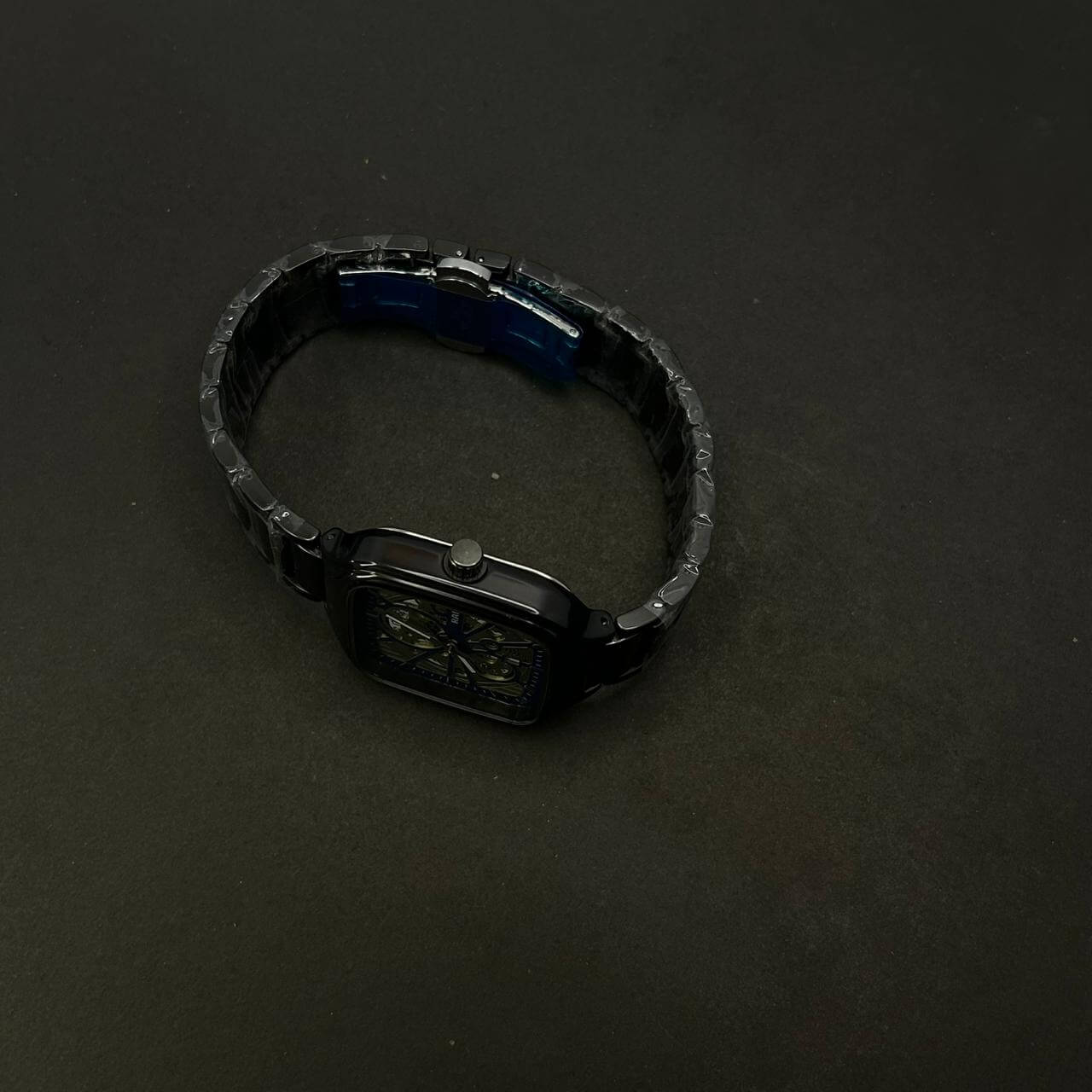 Rado Men's Skeleton Blue Dial Grey Chain Watch