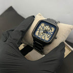 Rado Men's Skeleton Blue Dial Grey Chain Watch