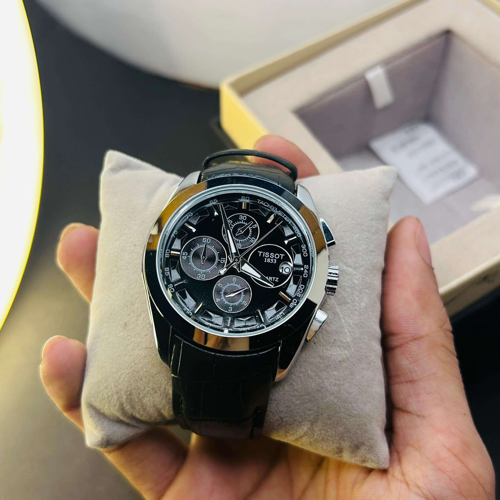 Tissot Men's 1853 Chronograph Date Display Leather Strap Watch