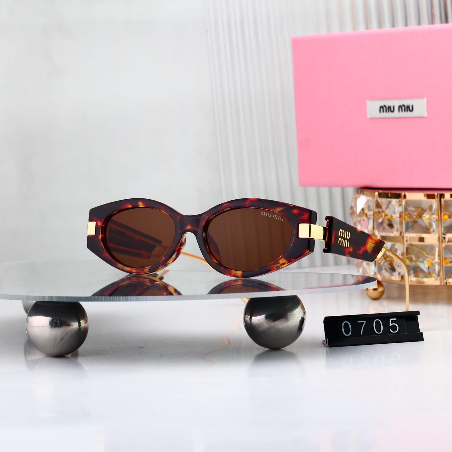Miu Miu Oval Fashion Sunglasses (Premium Edition)