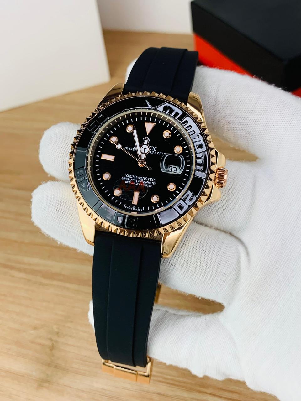 RLX Men's Quartz Yacht-Master Rotating Bezel Date Display Watch