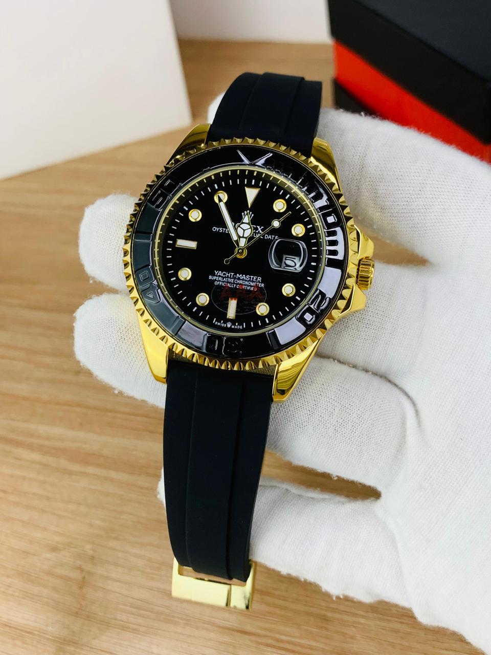 RLX Men's Quartz Yacht-Master Rotating Bezel Date Display Watch