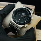 HB Men’s Classic Silver Dial Premium Chain Watch