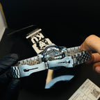 RLX GMT Master II Grey Black Semi-Automatic Watch with Black Dial and Jubilee Stainless Steel Bracelet