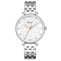 CURREN Women's Quartz Stainless Steel Chain Texture Dial Watch