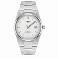 Tissot PRX White Dial Silver Chain Date Function Quartz Watch For Men