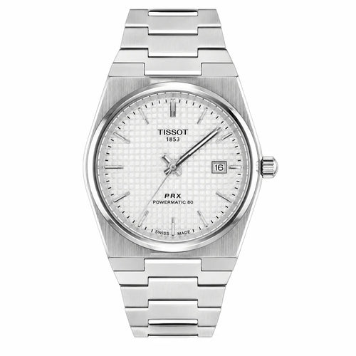 Tissot PRX Black Dial  Silver Chain Watch – Date Function | Swiss Style Luxury Quartz Watch