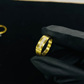 Men's Gold Crystal Band Ring | Premium Stainless Steel Luxury Ring