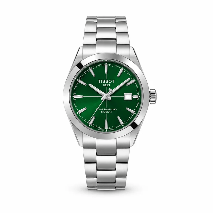 Tissot Gentleman Green Dial Stainless Steel Watch