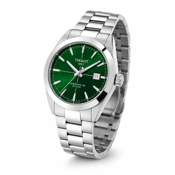 Tissot Gentleman Green Dial Stainless Steel Watch