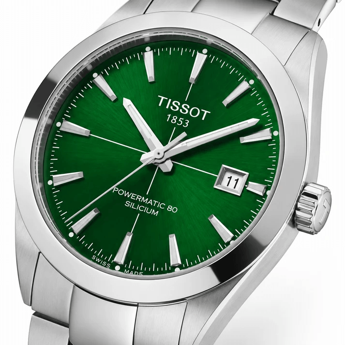 Tissot Gentleman Green Dial Stainless Steel Watch