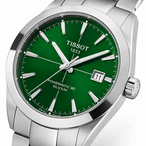 Tissot Gentleman Green Dial Stainless Steel Watch