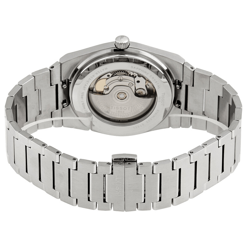 Tissot PRX Men's Powermatic 80 Silver Stainless Steel Black Dial T137.407.11.051.00 Watch